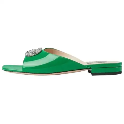 GUCCI Slide Slippers Women's Green