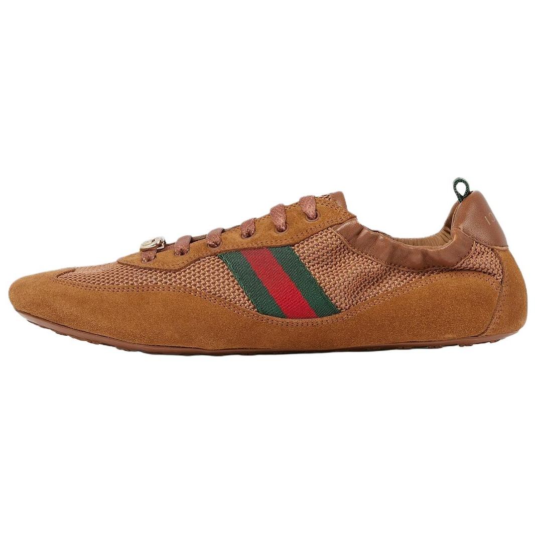 Женские кеды Gucci Shift (коричневые)