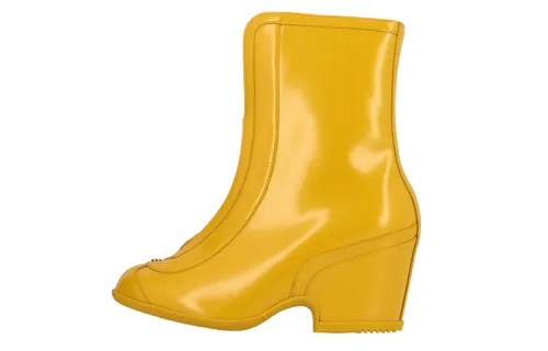 GUCCI Kitt Rubber Ankle Boots Women's Yellow
