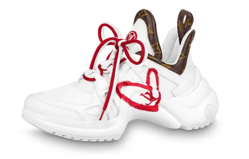 LOUIS VUITTON Archlight 1.0 Sneakers 'White With Red Heart And Bowtie' Women's