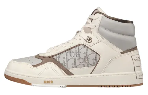 DIOR B27 High By Birkenstock Cream Greige Greige DIOR Oblique