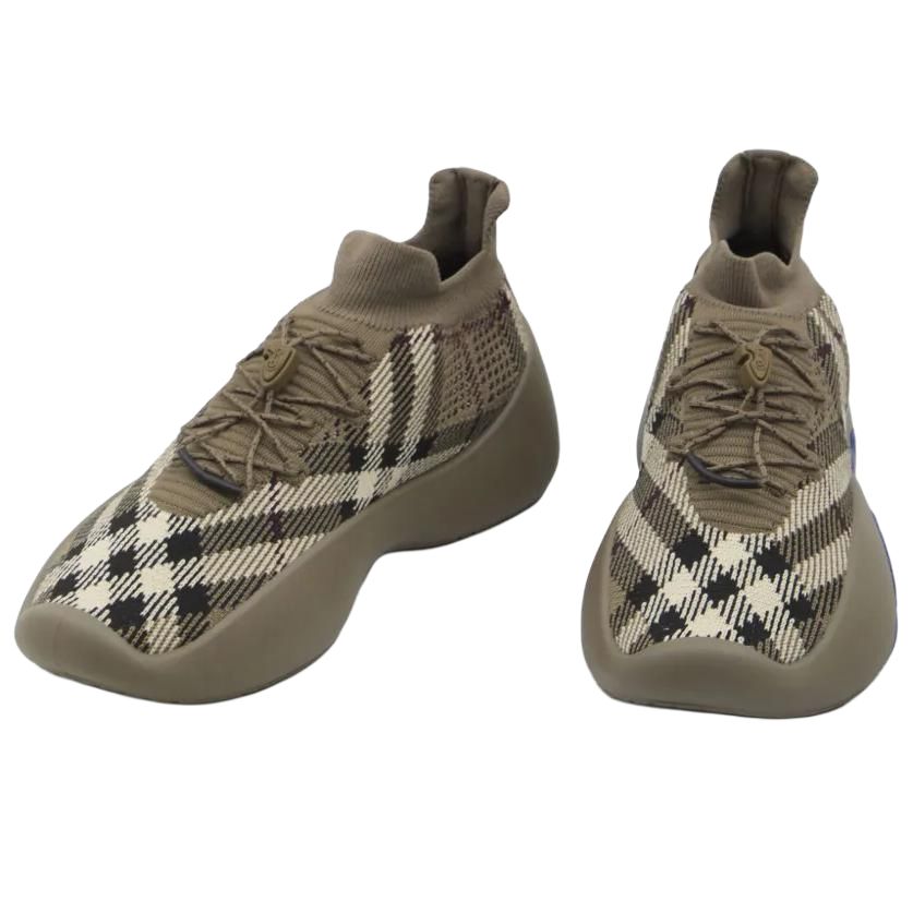 Мужские кроссовки Burberry Neptune (оливковые) — фото 5