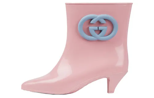 GUCCI Interlocking Ankle Boots Women's Pink