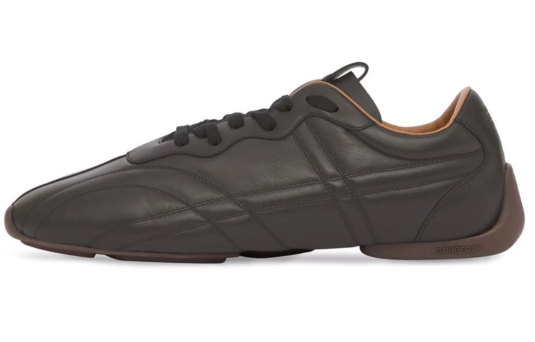 Burberry Cow Leather Abrasion Resistant Low top Casual Shoes Men's Black Gray