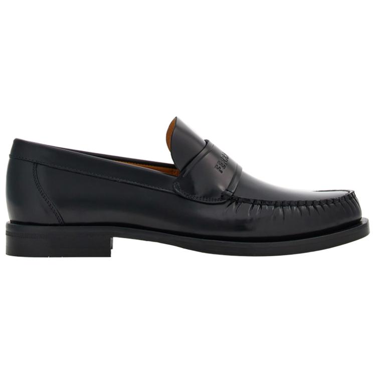 FERRAGAMO Logo-embossed Leather Loafers