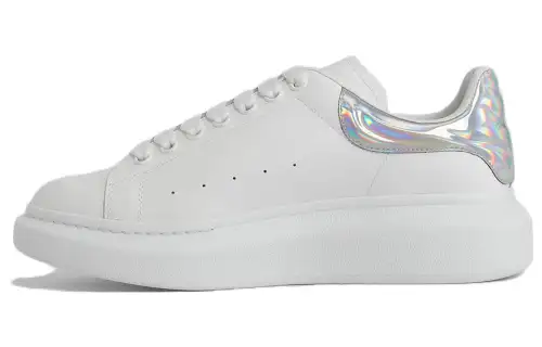 Alexander McQueen Oversized Low Top Sneakers 'White Silver'