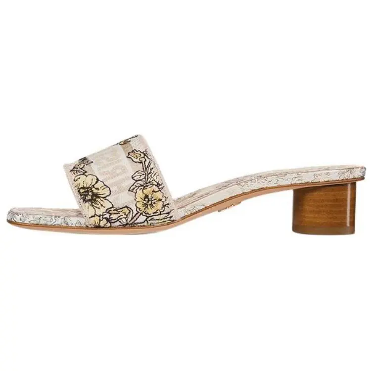 DIOR Dway Rubber Slide Slippers 3.5cm Women's Beige