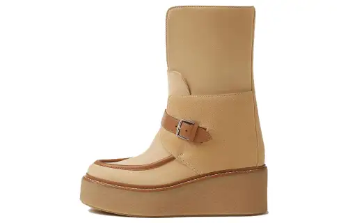 HERMES Hemisphere Suede Ankle Boots Women's Umber