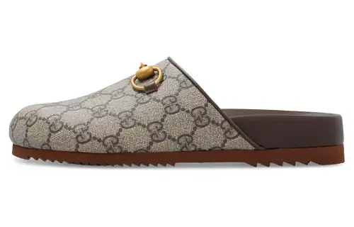 Gucci Wmns Horsebit Slipper 'GG Supreme - Beige' Women's