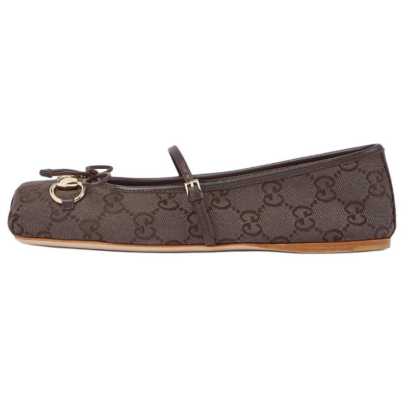 Женские туфли Gucci Horsebit (коричневые)