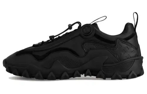 LOUIS VUITTON RUSH Leather Abrasion Resistant Low top Casual Shoes Women's Black