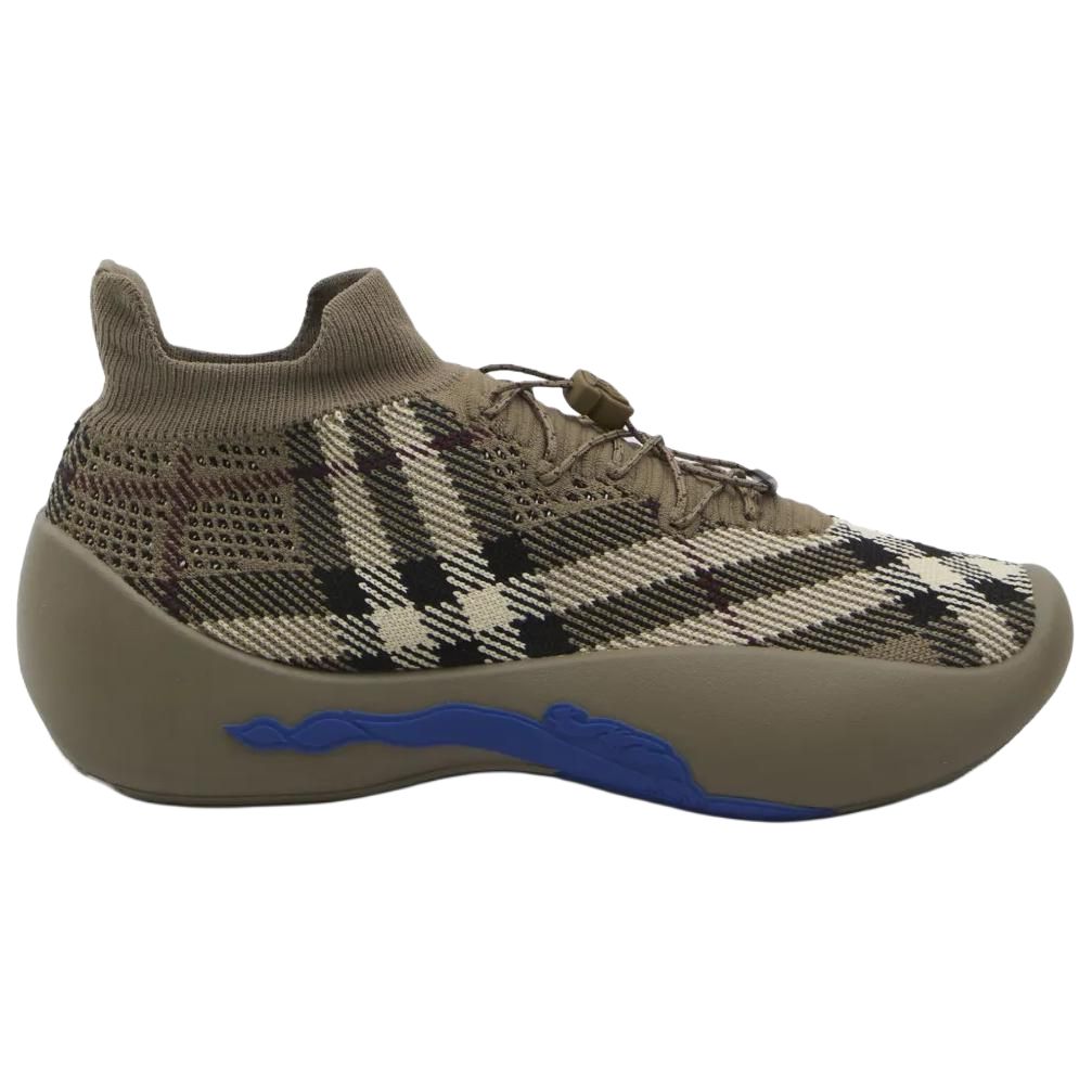 Мужские кроссовки Burberry Neptune (оливковые) — фото 2