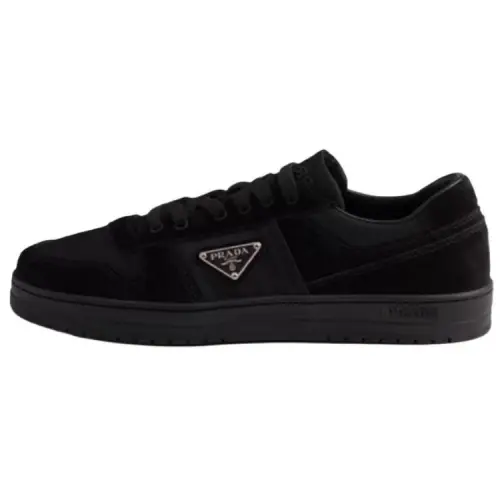 PRADA Downtown Re Nylon Cow Leather Low top Skateboard Shoes Men's Black