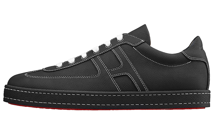 HERMES Boomerang Low top Skateboard Shoes Men's Black