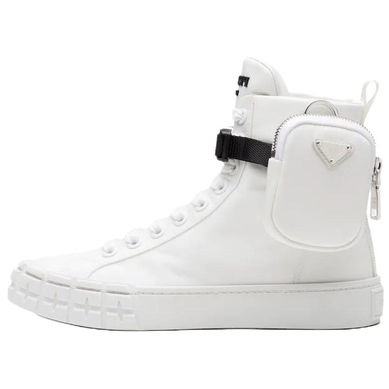 Женские кеды Prada Re-Nylon (белые)
