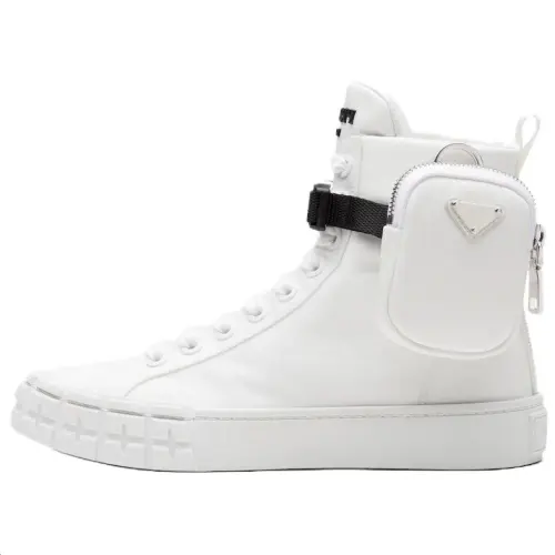 PRADA Wheel Re Nylon Hight Sneakers 'Off White' Women's