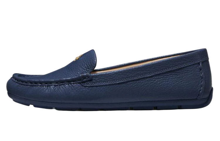 Женские лоферы COACH Leather Flats (синие)