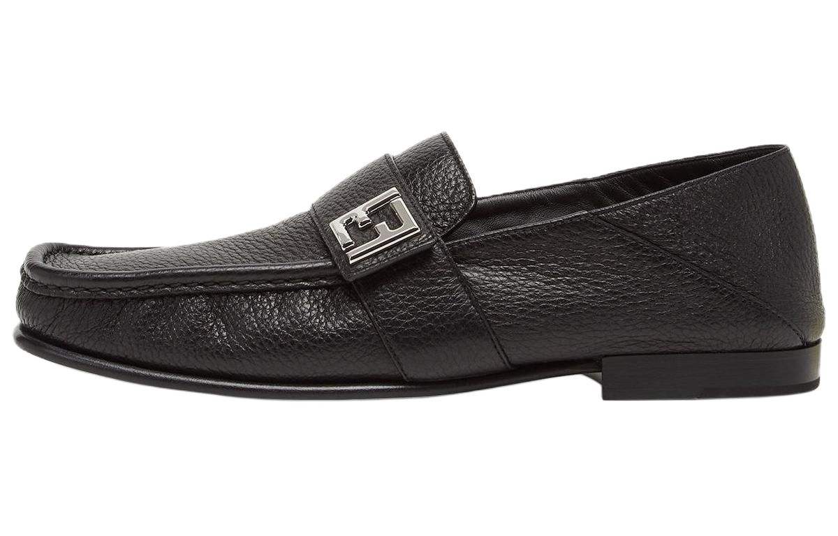 Мужские слипоны Fendi FF Suede (черные)