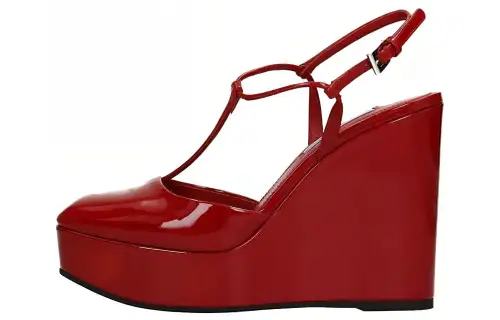 PRADA Wedge Heel High Heels Women's Red