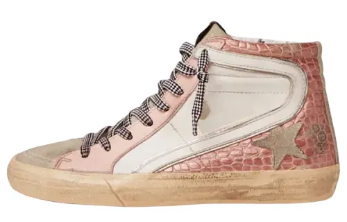 Golden Goose Slide Stylish Skateboarding Shoes Women's Pink Distressed