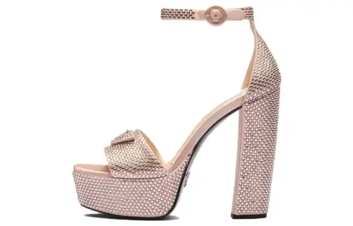 PRADA 135mm Crystal-embellished Platform Sandals