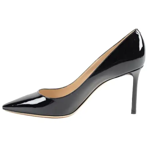 Jimmy Choo Romy Patent Leather Slim Heel High Heels 8.5cm Women's Black