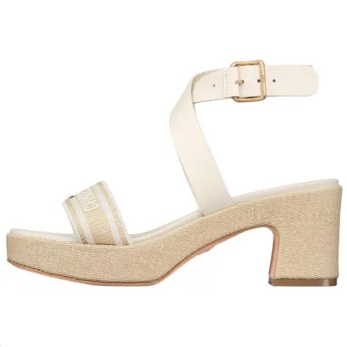 DIOR Dioriviera One Strap Sandals 7cm Women's White