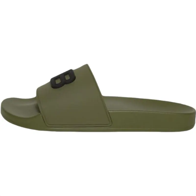 Balenciaga Pool Slide Rubber Slide Slippers Men's Green