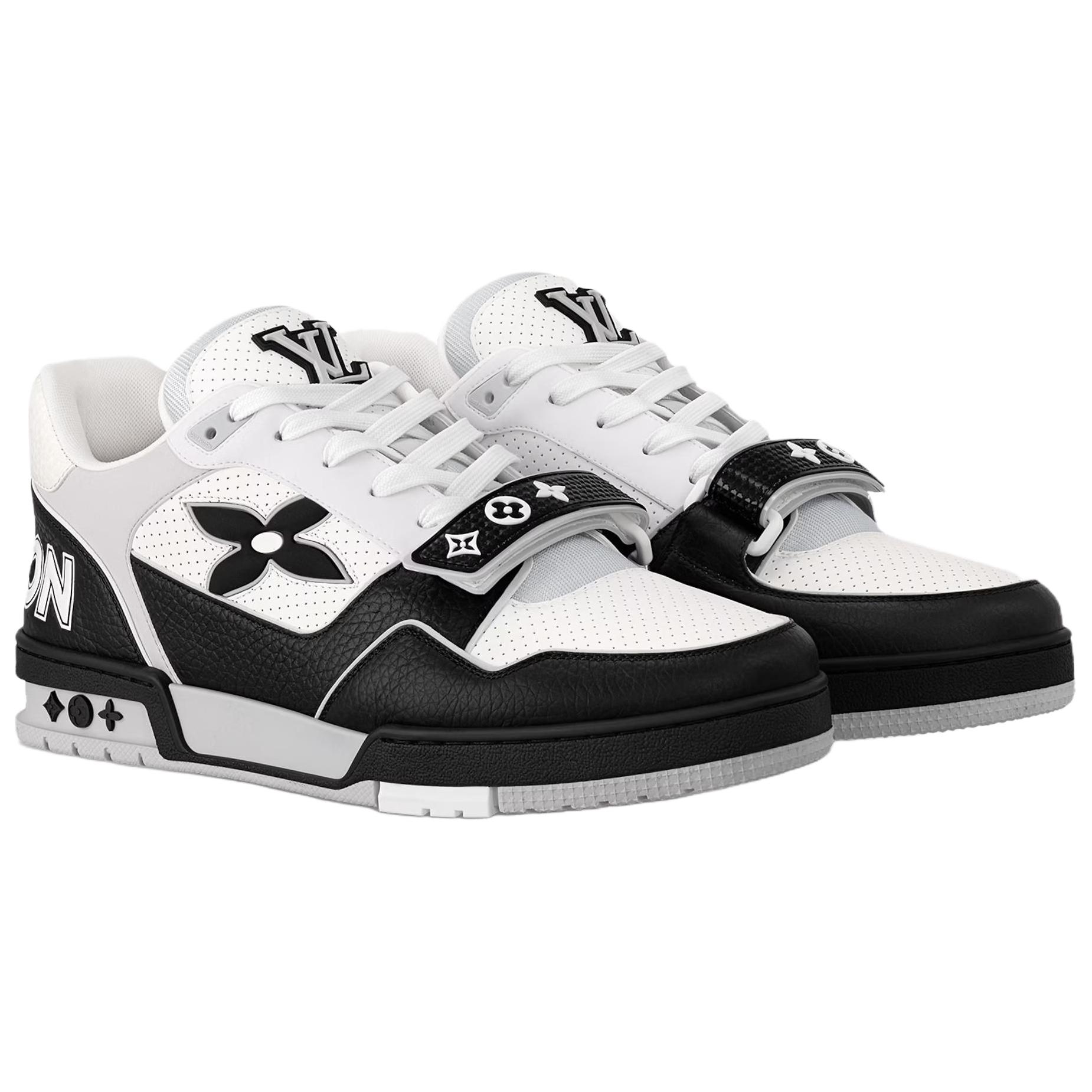 Мужские кроссовки LOUIS VUITTON Trainer (черно-белые) — фото 3