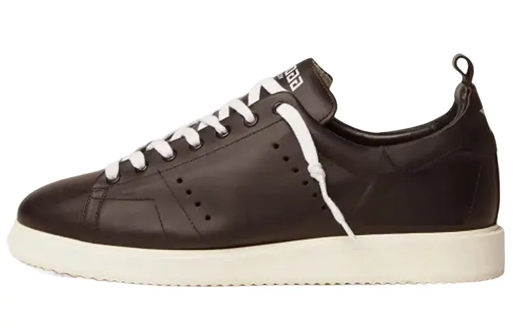 Golden Goose GGDB Starter Cow Leather, Leather Low top Skateboard Shoes Men's Black