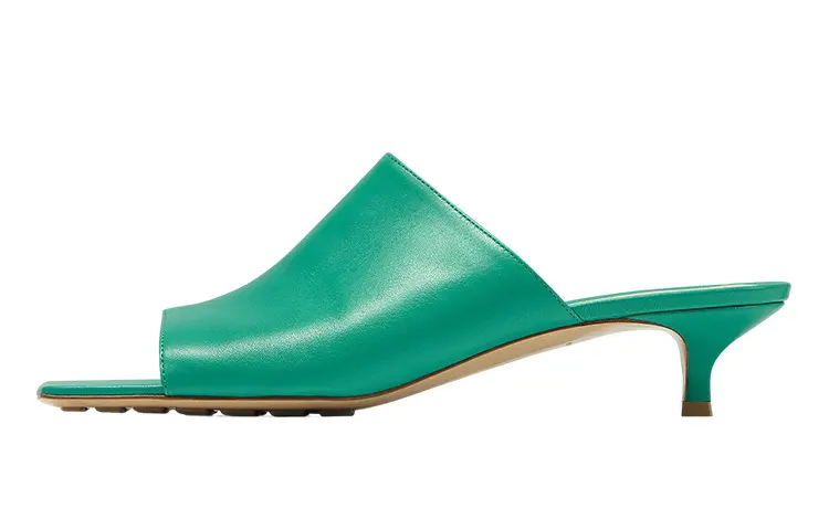 Bottega Veneta Stretch Slide Slippers Women's Turquoise Green