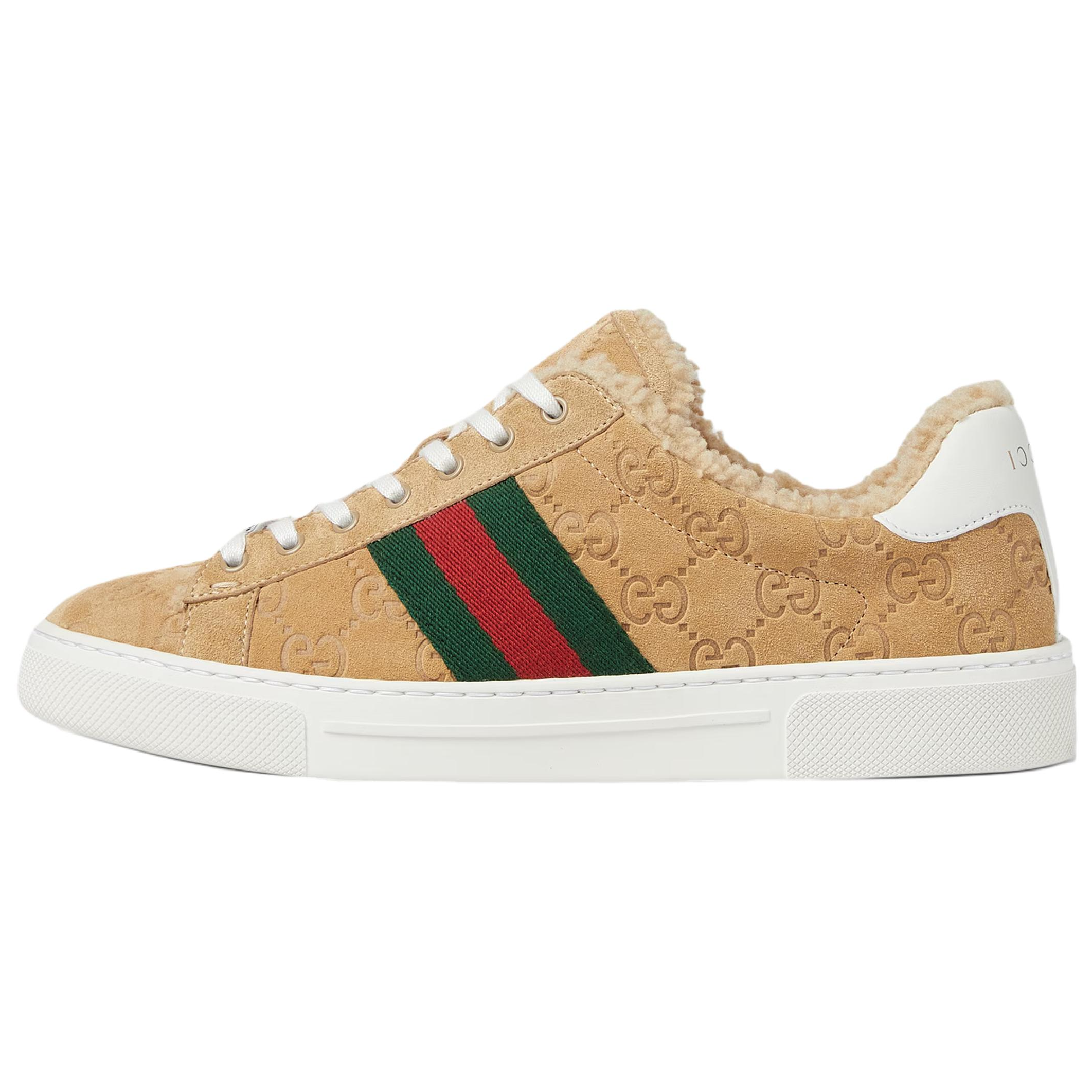 Женские кеды Gucci ACE (бежевые)