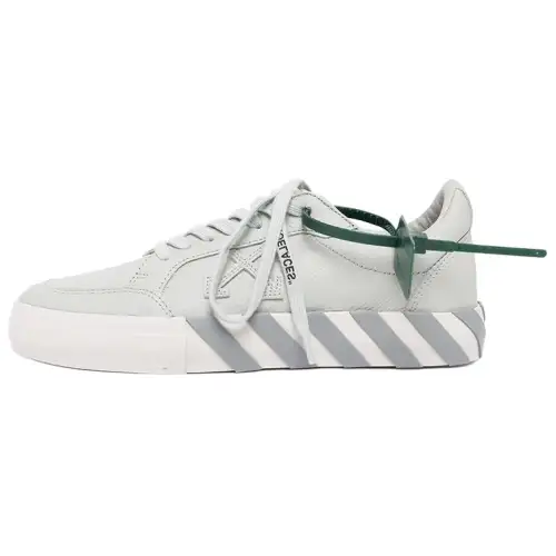 OFF WHITE Low Vulcanized Calf Leather Medium Grey