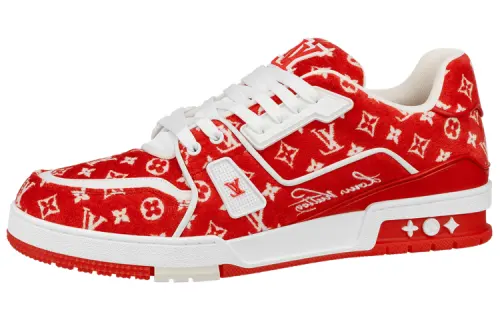 LOUIS VUITTON Lv Trainer Sneakers 'Red Monogram'