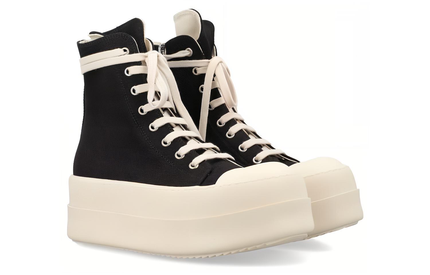 Rick Owens DRKSHDW High top Canvas Shoes Women's Black