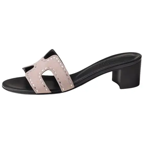 HERMES Oasis Slide Slippers 5cm Women's Pink