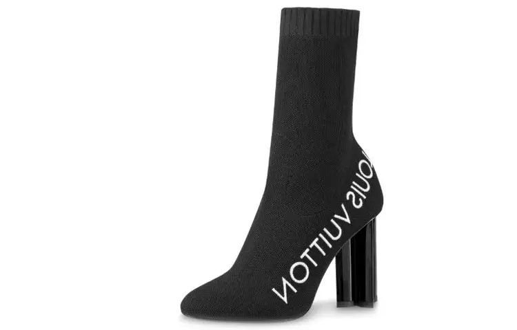 LOUIS VUITTON Silhouette Ankle Boots Women's Black