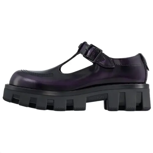 LOUIS VUITTON Checker Platform Mary Jane Shoes Men's Purple