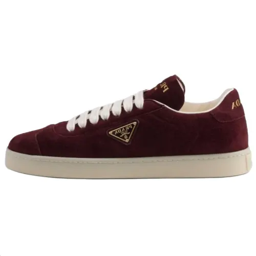 PRADA Suede Low top Skateboard Shoes Women's Red