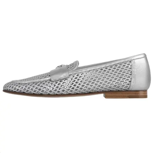 LOUIS VUITTON Soho Loafers Women's Silver