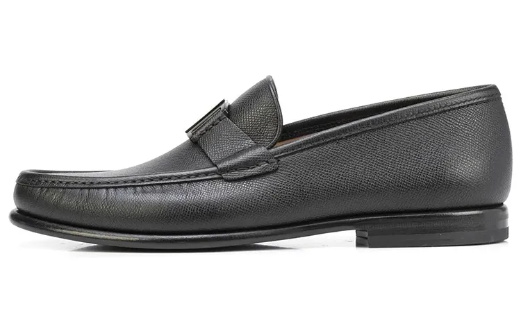 FERRAGAMO Gancini Men's Casual Shoes Men's Black