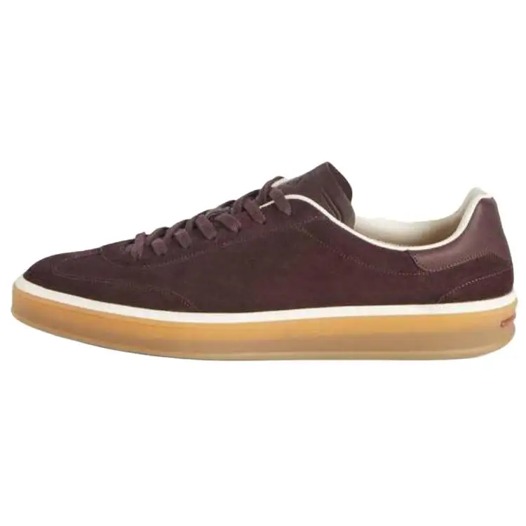 Loro Piana Tennis Walk Suede Low top Skateboard Shoes Men's Purple