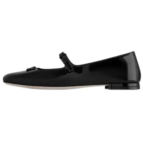 LOUIS VUITTON Swing Flat Mary Jane Shoes Women's Black