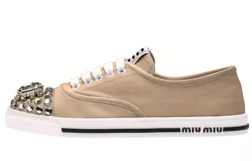 MIU MIU Fabric Low top Casual Shoes Women's Gray