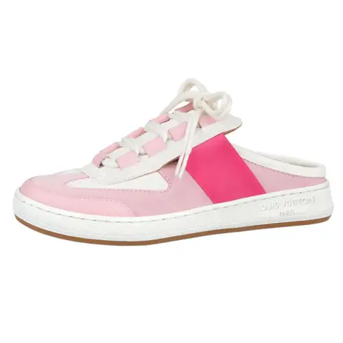 LOUIS VUITTON Lous Closed Toe Slippers Women's Pink White