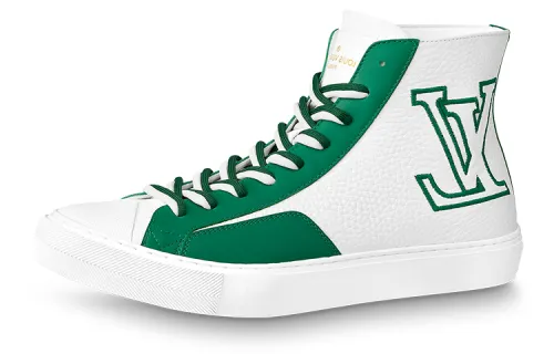 LOUIS VUITTON Tattoo Ankle Sneakers 'White Green'