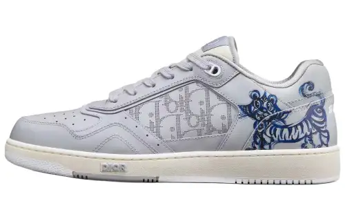 DIOR B27 Kenny Scharf Low Top Blue Tiger Print