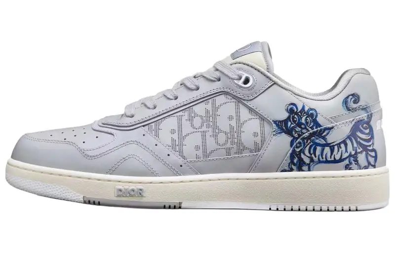 DIOR B27 Kenny Scharf Low Top Blue Tiger Print