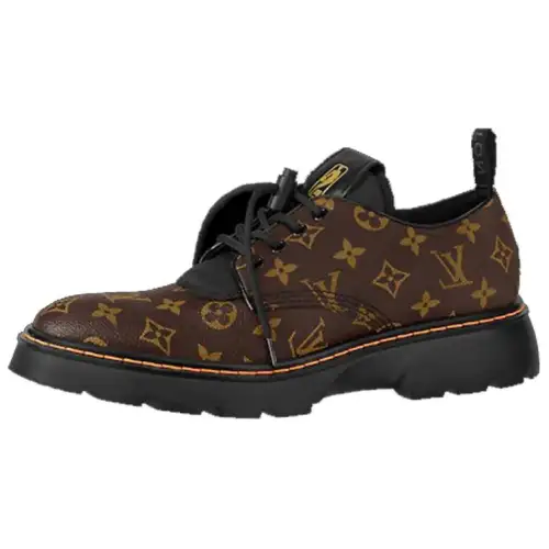 NBA x LOUIS VUITTON Bold Leather Print Casual Shoes Men's Brown