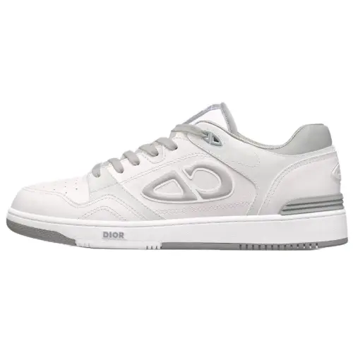 DIOR B57 Dribble Cow Leather Low top Skateboard Shoes Men's White